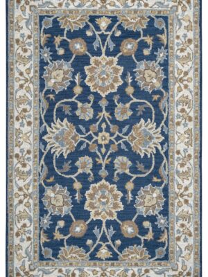 Welcome Rugs-Ashlyn Rug Navy Blue Beige