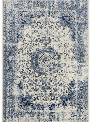 Welcome Rugs -Everything Old Rug Distressed Cream Blue
