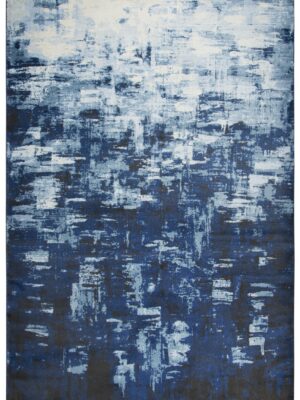 Welcome Rugs -Encore Rug Deep Blue Cream