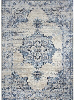 Welcome Rugs -Encore Rug Faded Blue Cream