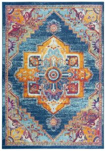 Welcome Rugs-Rothport Rug Boho Mustard Blue