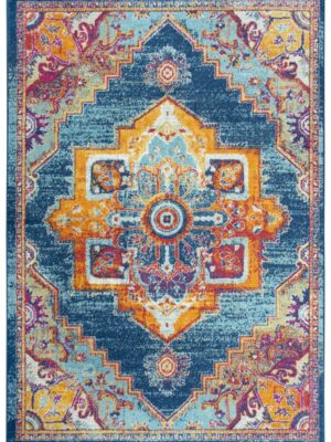 Welcome Rugs-Rothport Rug Boho Mustard Blue