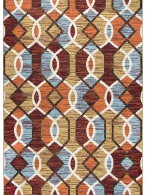 Welcome Rugs-Xpression Rug Multicolored Maroon
