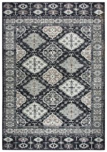 Welcome Rugs-Zenith Rug Black Grey Diamond
